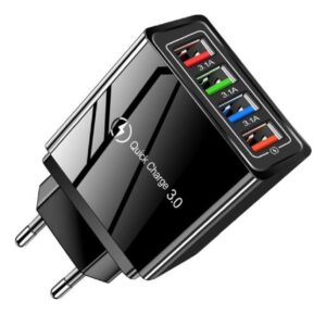 Carregador Ultra Rápido Android Ios Iphone Usb 3.0 x 4