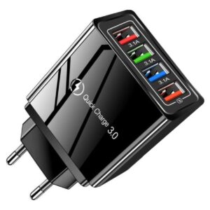 Carregador Ultra Rápido Android Ios Iphone Usb 3.0 x 4