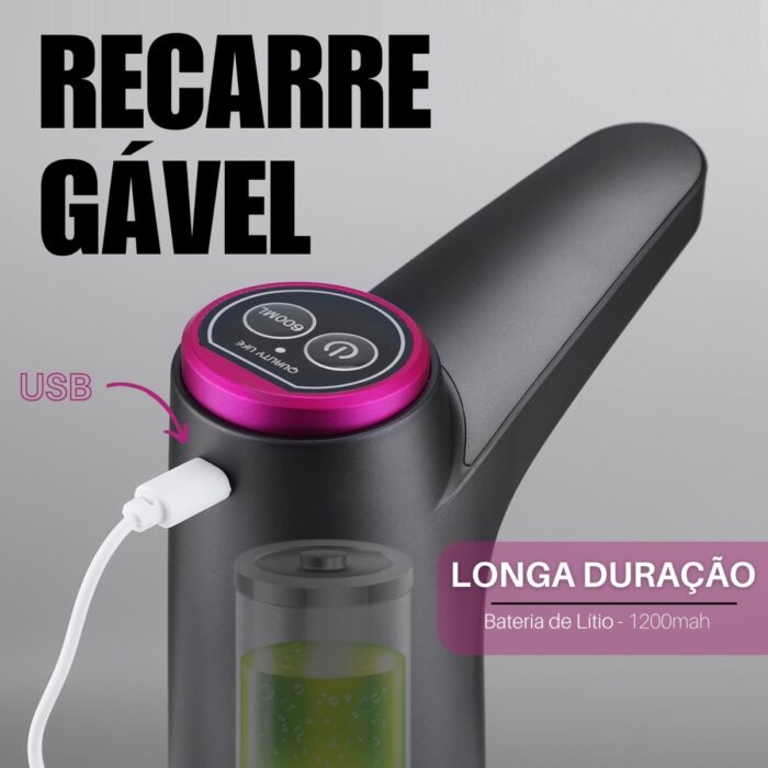 BOMBA ELETRICA GARRAFAO DE AGUA USB