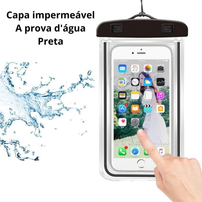 Capa Impermeável de Celular Proteção Mergulho Chuva Piscina Iphone Apple Xiaomi