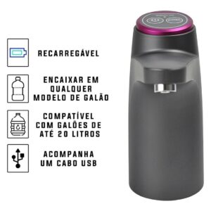 BOMBA ELETRICA GARRAFAO DE AGUA USB