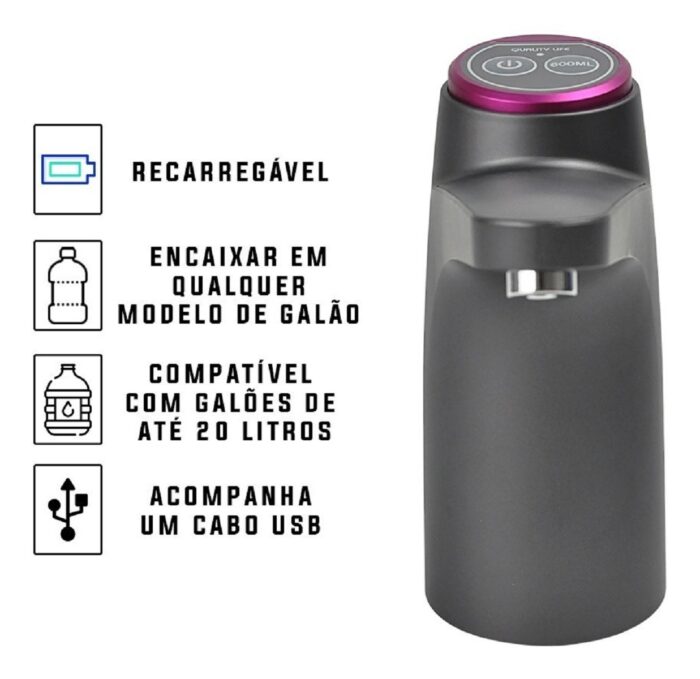 BOMBA ELETRICA GARRAFAO DE AGUA USB